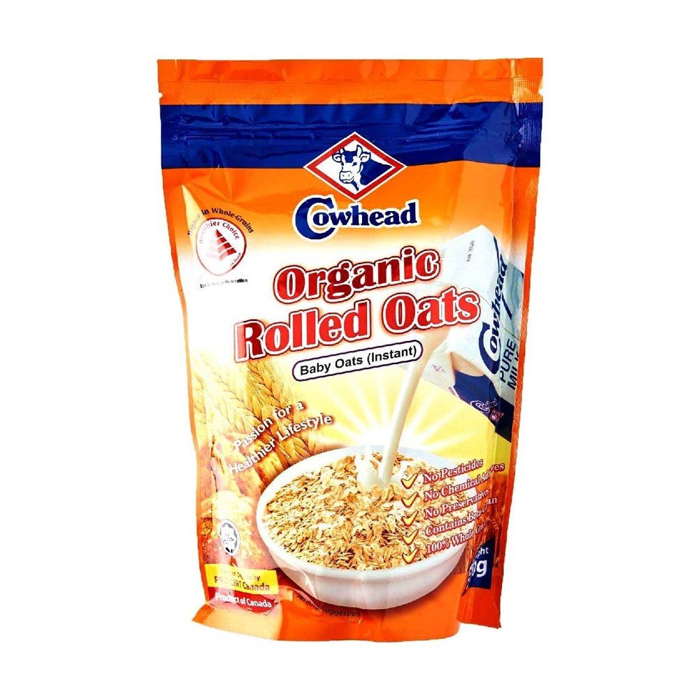 Cowhead Organic Rolled Oats For Baby 500gm Cowhead Organic Rolled Oats for Baby 500gm - Image 1