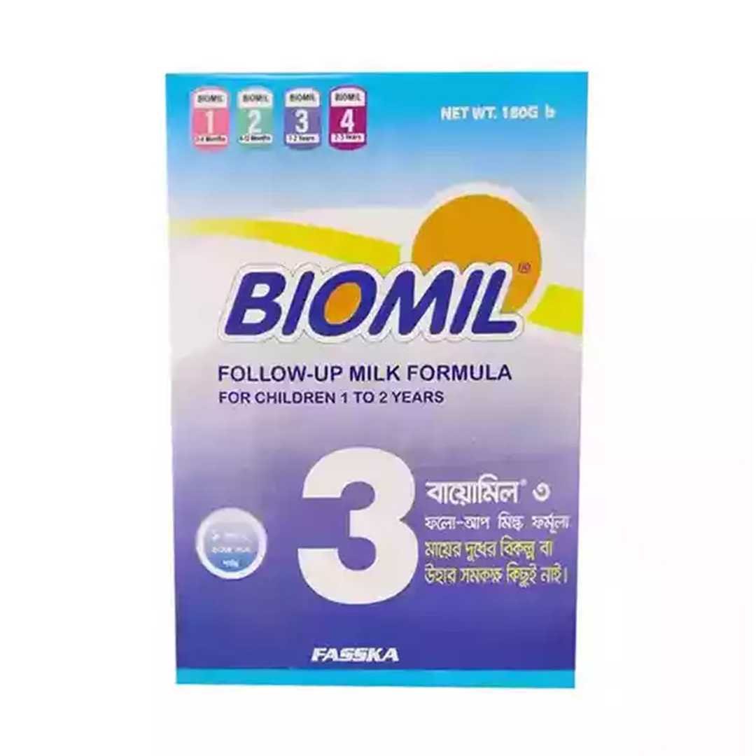 biomil-3-follow-up-milk-formula-powder-1-2-years-180-gm Biomil 3 Follow Up Formula Milk Powder (1-2 Y) 150gm - Image 1